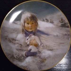 Snow Bunny 3rd Issue Precious Moments Thornton Utz 1980 Collector Plate